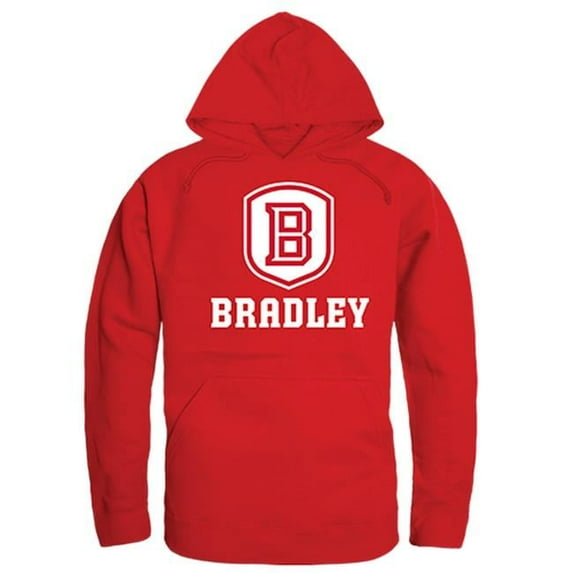 W Republic 512-270-RED-04 Bradley University Freshman Pullover Hoodie, Red - Extra Large