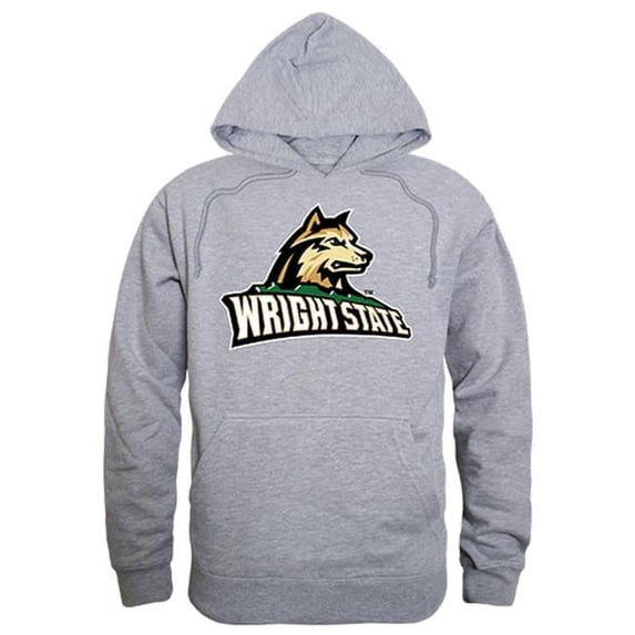 W Republic 512-416-HGY-04 Wright State University Men Freshman Pullover Hoodie, Heather Grey - Extra Large