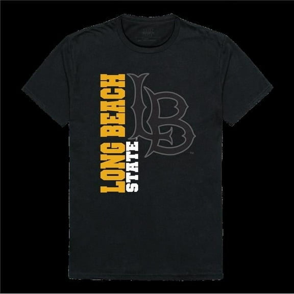 W Republic 515-109-BK2-01 California State University Long Beach Beach Ghost College T-Shirt, Black - Small
