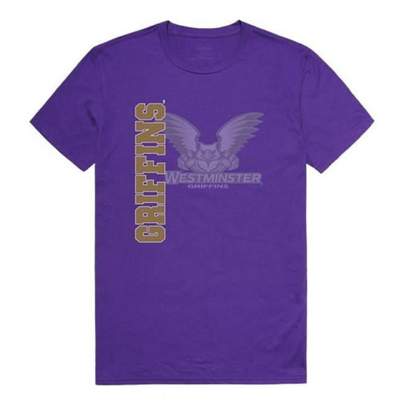 W Republic 515-421-328-05 Westminister College Men Ghost T-Shirt, Purple - 2XL