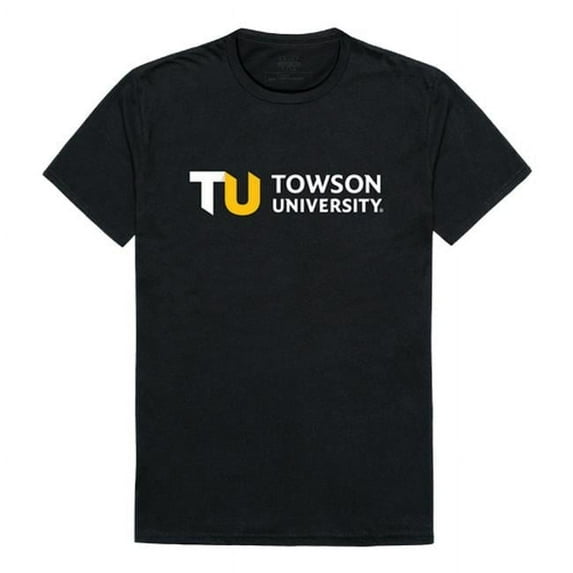 W Republic 516-153-BLK-05 Towson University Institutional T-Shirt, Black & White - 2XL