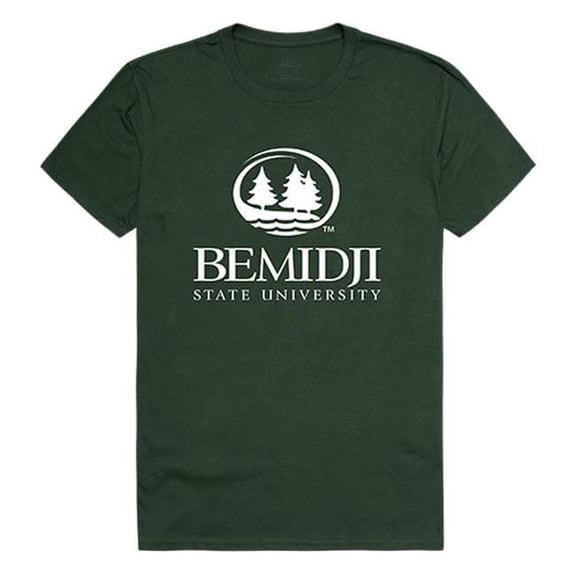 W Republic 516-266-033-03 Bemidji State University Men Institutional T-Shirt, Forest White - Large