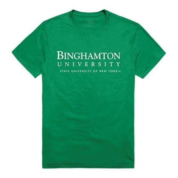 W Republic 516-267-G77-04 Binghamton University Men Institutional T-Shirt, Kelly - Extra Large