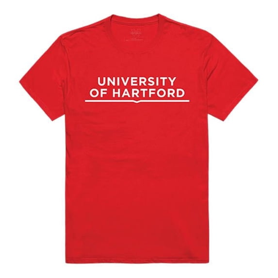 W Republic 516-310-R58-04 University of Hartford Men Institutional T-Shirt, Red - Extra Large