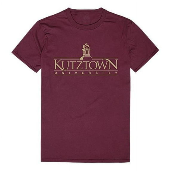 W Republic 516-321-327-03 Kutztown University Men Institutional T-Shirt, Maroon White - Large