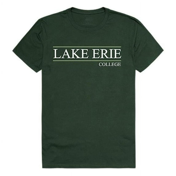 W Republic 516-324-033-01 Lake Erie College Men Institutional T-Shirt, Forest White - Small