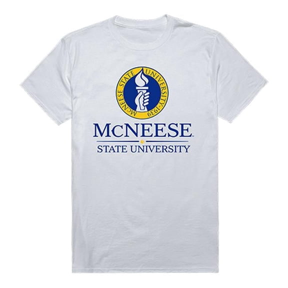 W Republic 516-338-N01-04 McNeese State University Men Institutional T-Shirt, White - Extra Large