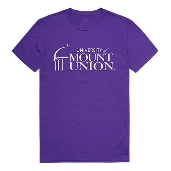 W Republic 516-348-328-05 University of Mount Union Men Institutional T-Shirt, Purple - 2XL