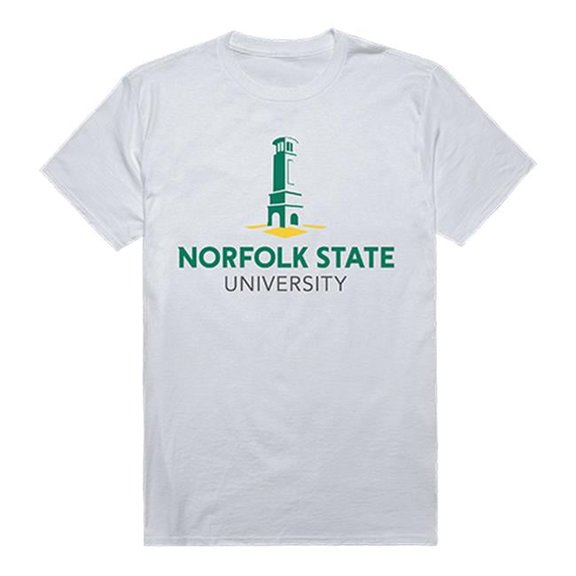 W Republic 516-350-N01-02 Norfolk State University Men Institutional T-Shirt, White - Medium