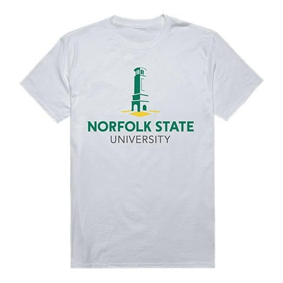W Republic 516-350-N01-02 Norfolk State University Men Institutional T-Shirt, White - Medium