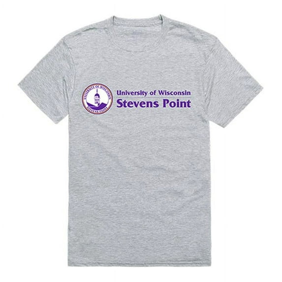 W Republic 516-412-H08-04 University of Wisconsin - Stevens Point Institutional T-Shirt, Heather Grey - Extra Large