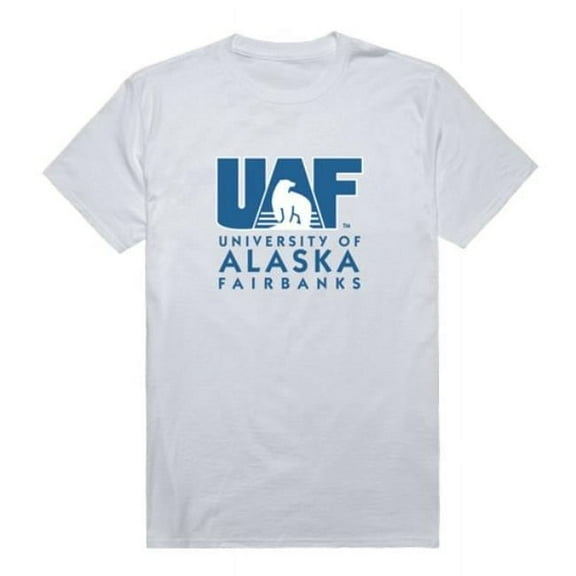 W Republic 516-496-WHT-01 University of Alaska Fairbanks Nanooks Institutional T-Shirt, White - Small
