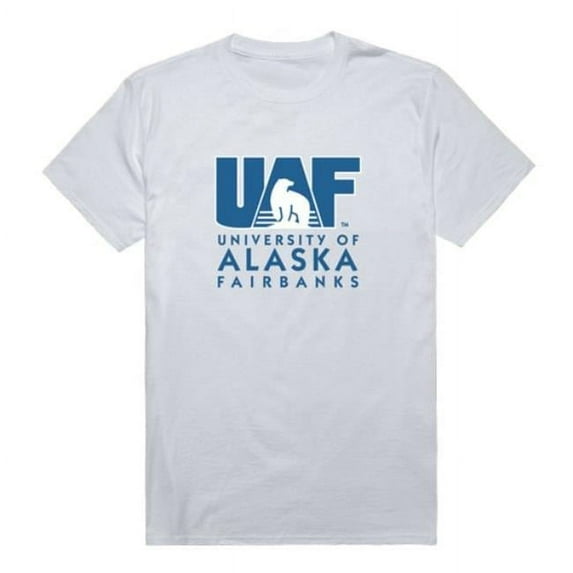 W Republic 516-496-WHT-03 University of Alaska Fairbanks Nanooks Institutional T-Shirt, White - Large