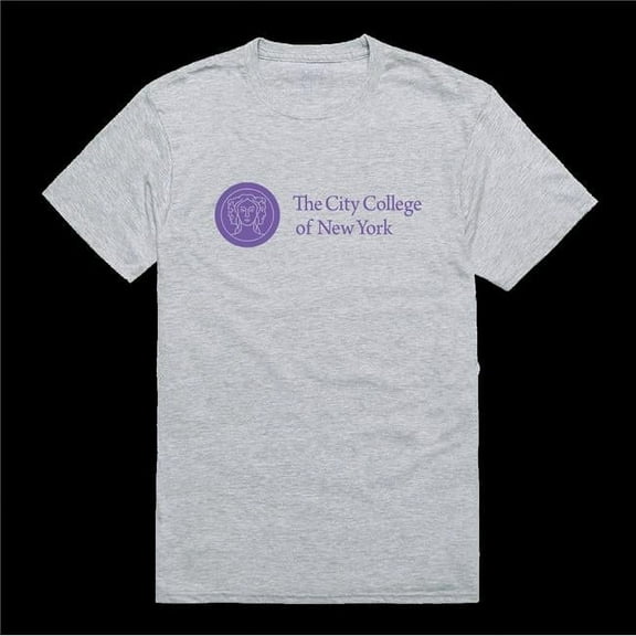 W Republic 516-633-HGY-01 The City College of New York University Beavers Institutional T-Shirt, Heather Grey - Small