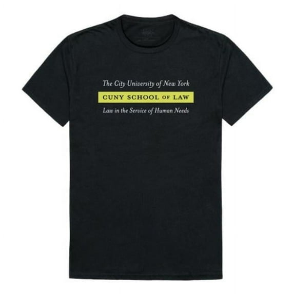 W Republic 516-634-BLK-01 City University of New York School of Law Institutional T-Shirt, Black - Small