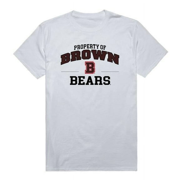 W Republic 517-106-WHT-03 Brown University Bears Property College T-Shirt, White - Large
