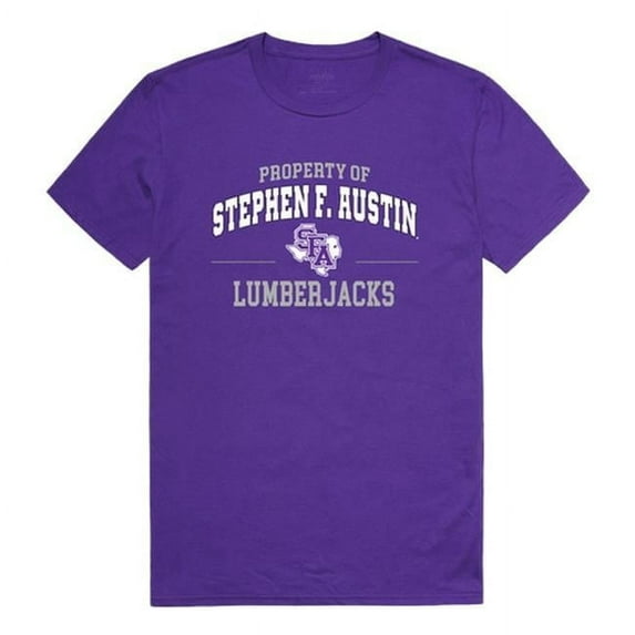 W Republic 517-238-PUR-03 Stephen F. Austin State University Property Football T-Shirt, Purple - Large