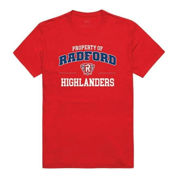 W Republic 517-366-R58-02 Radford University Men Property T-Shirt, Red - Medium