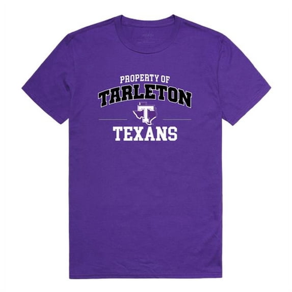 W Republic 517-389-328-04 Tarleton State University Men Property T-Shirt, Purple - Extra Large