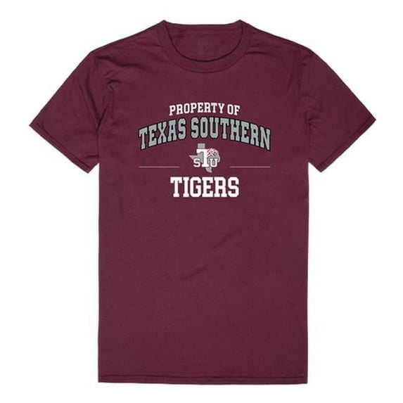 W Republic 517-393-327-02 Texas Southern University Men Property T-Shirt, Maroon White - Medium