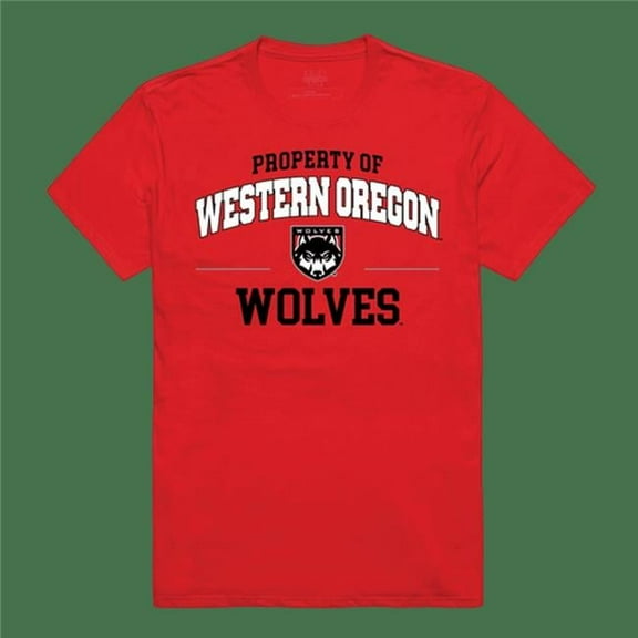 W Republic 517-406-RED-02 Western Oregon University Men Property T-Shirt, Red - Medium