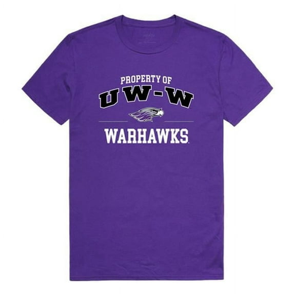 W Republic 517-414-328-04 University of Wisconsin-Whitewater Men Property T-Shirt, Purple - Extra Large
