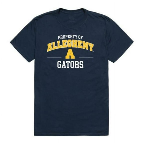 W Republic 517-463-NVY-03 NCAA Allegheny College Gators Property T-Shirt, Navy - Large