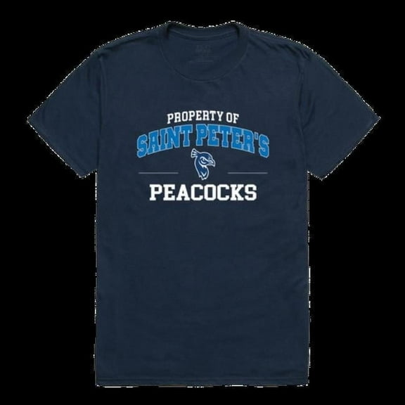 W Republic 517-473-NVY-01 Saint Peters University Peacocks Property College T-Shirt, Navy - Small