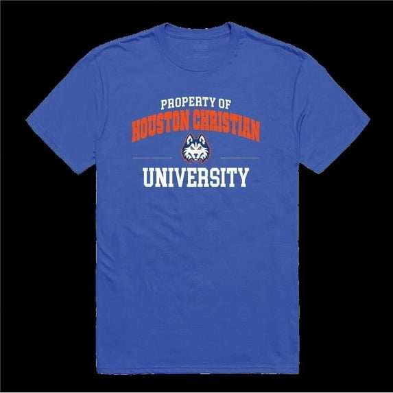 W Republic 517-524-RL2-02 Houston Christian University Huskies Property College T-Shirt, Royal - Medium
