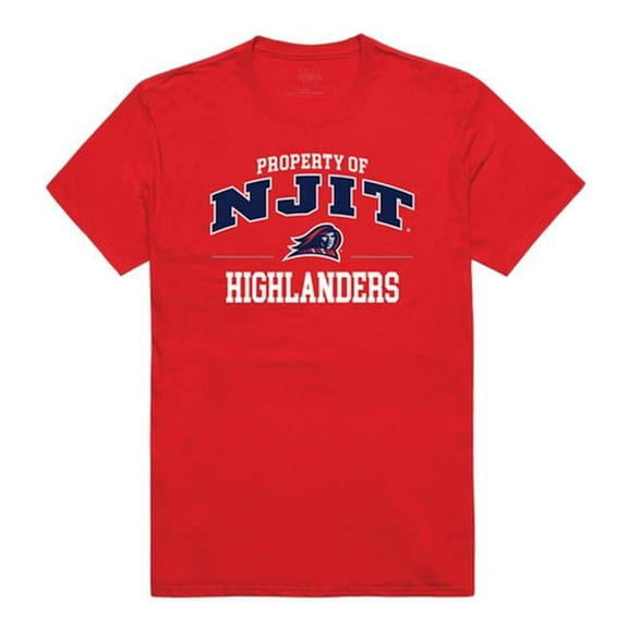 W Republic 517-555-RED-04 New Jersey Institute of Technology Highlanders Property College T-Shirt, Red - Extra Large