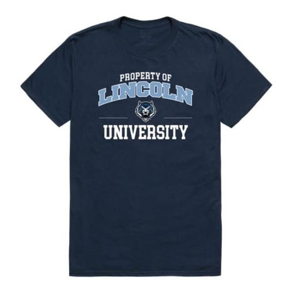 W Republic 517-720-NVY-01 Lincoln University Blue Tigers Property College T-Shirt, Navy - Small
