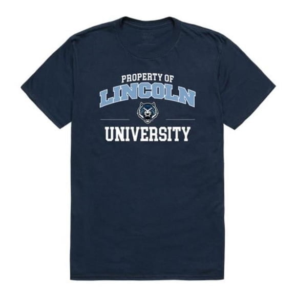 W Republic 517-720-NVY-03 Lincoln University Blue Tigers Property College T-Shirt, Navy - Large