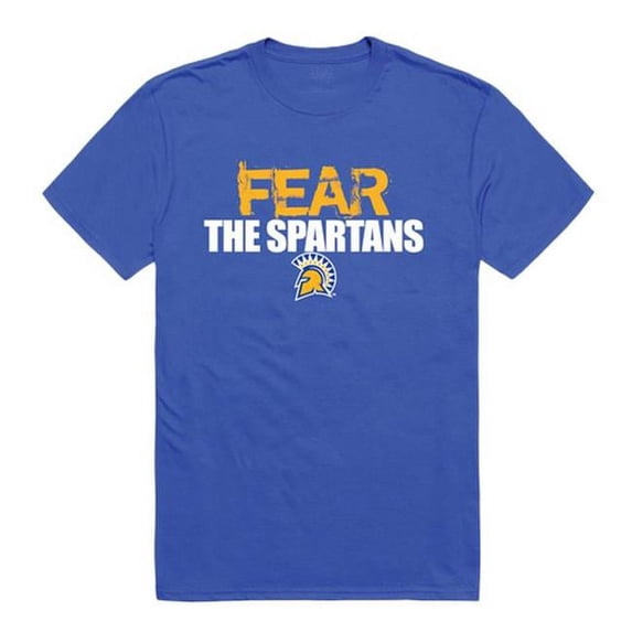 W Republic 518-173-RYL-01 San Jose State University Fear T-Shirt, Royal Blue - Small