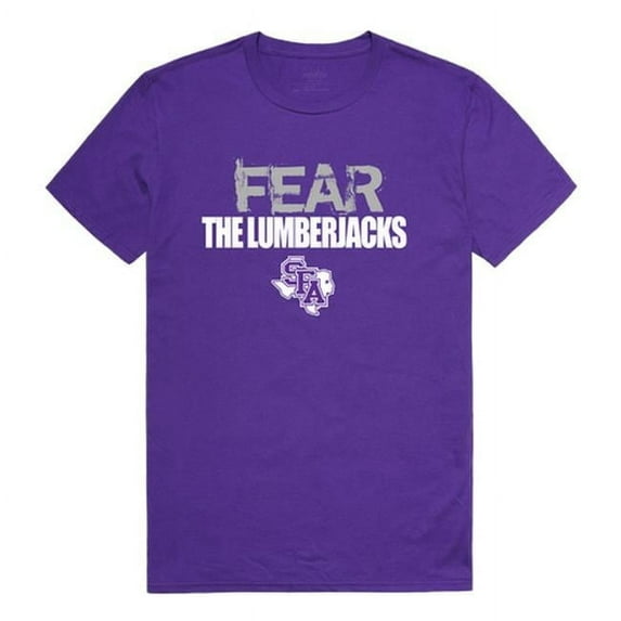 W Republic 518-238-PUR-04 Stephen F. Austin State University Fear College Short Sleeve T-Shirt, Purple - Extra Large