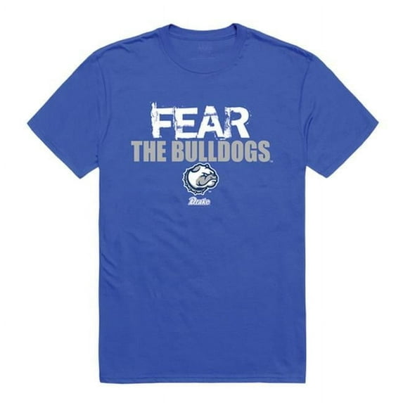 W Republic 518-292-B02-03 Drake University Men Fear T-Shirt, Royal - Large