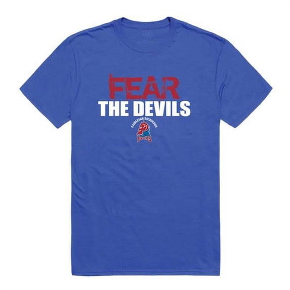 W Republic 518-300-B02-02 Fairleigh Dickinson University Men Fear T-Shirt, Royal - Medium