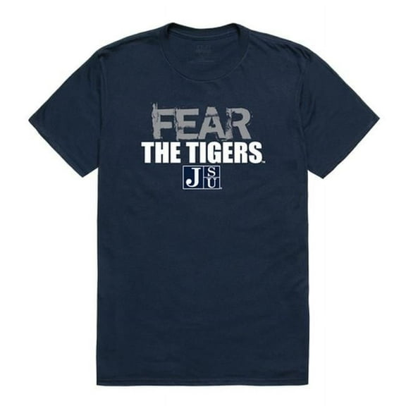 W Republic 518-317-BGT-01 Jackson State University Men Fear T-Shirt, Navy - Small