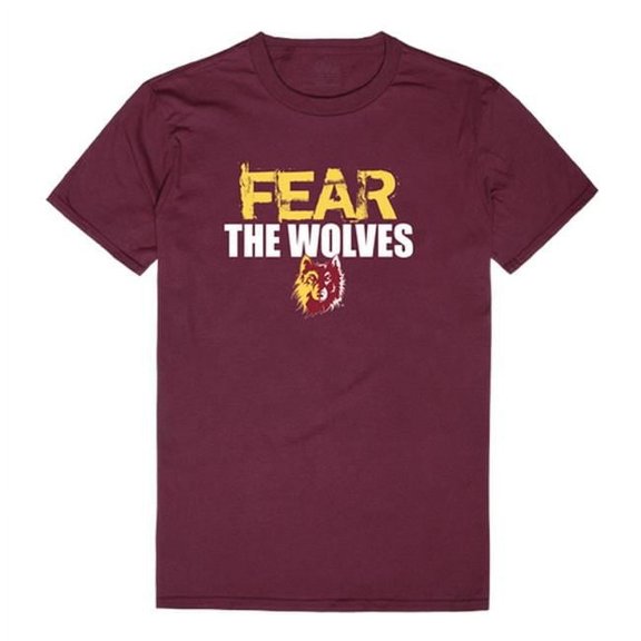 W Republic 518-355-327-04 Northern State University Fear T-Shirt, Maroon & White 2 - Extra Large