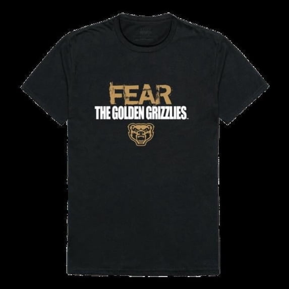 W Republic 518-359-BLK-03 Oakland University Golden Grizzlies Fear College T-Shirt, Black - Large