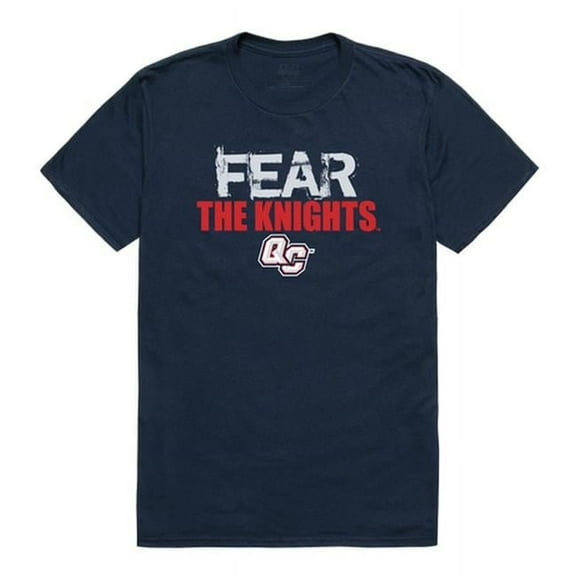 W Republic 518-364-BGT-01 Queens College Fear T-Shirt, Navy 2 - Small