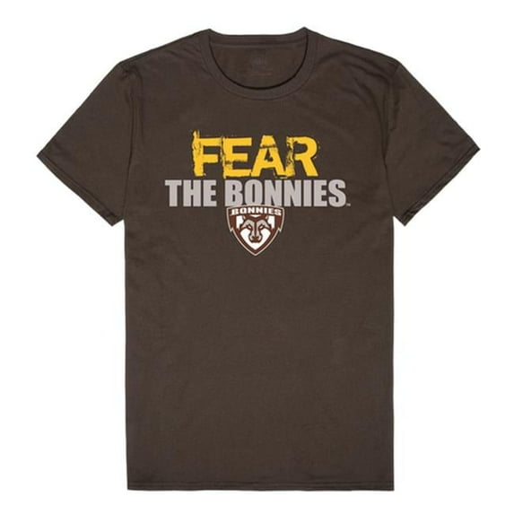 W Republic 518-386-313-02 St. Bonaventure University Fear T-Shirt, Brown 3 - Medium
