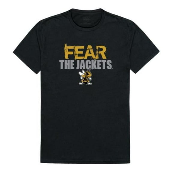 W Republic 518-404-E27-05 West Virginia State University Fear T-Shirt, Black & White - 2XL