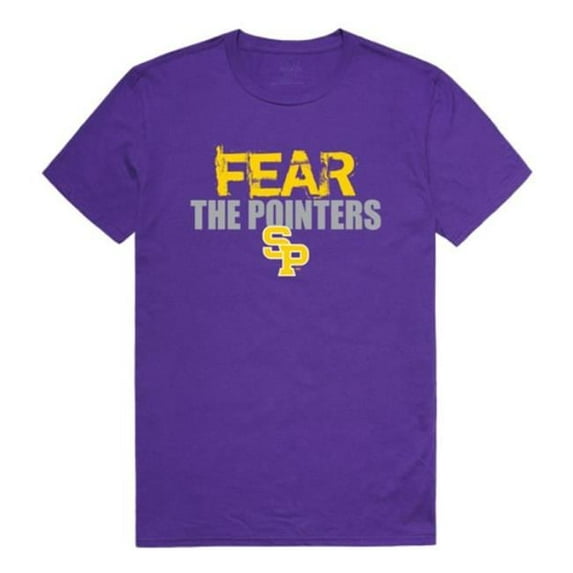 W Republic 518-412-328-01 University of Wisconsin Stevens Point Fear T-Shirt, Purple - Small