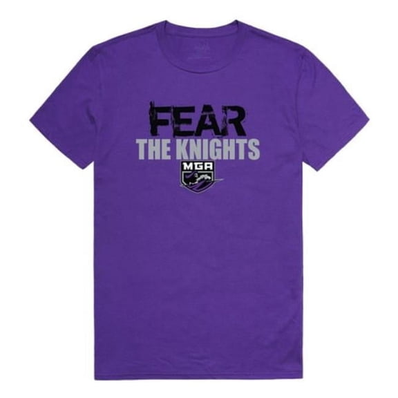 W Republic 518-420-328-05 Middle Georgia State University Fear T-Shirt, Purple - 2XL