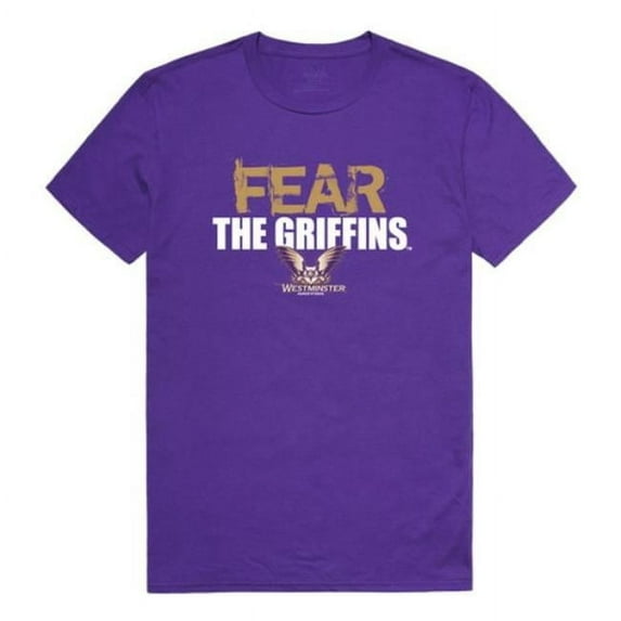 W Republic 518-421-328-05 Westminister College Fear T-Shirt, Purple - 2XL