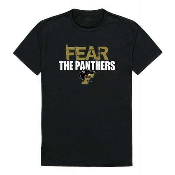 W Republic 518-452-BLK-01 NCAA Ferrum College Panthers Fear T-Shirt, Black - Small