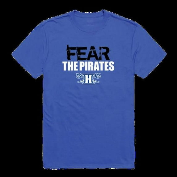 W Republic 518-489-RYL-02 Hampton University Pirates Fear College T-Shirt, Royal - Medium