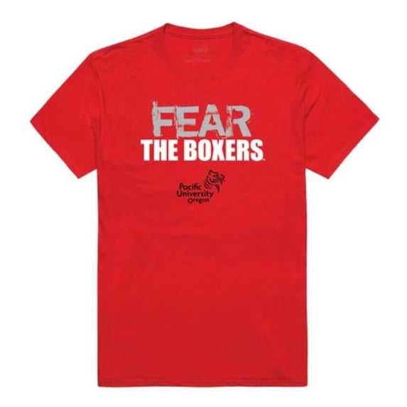 W Republic 518-567-RED-03 Pacific University Boxers Fear College T-Shirt, Red - Large