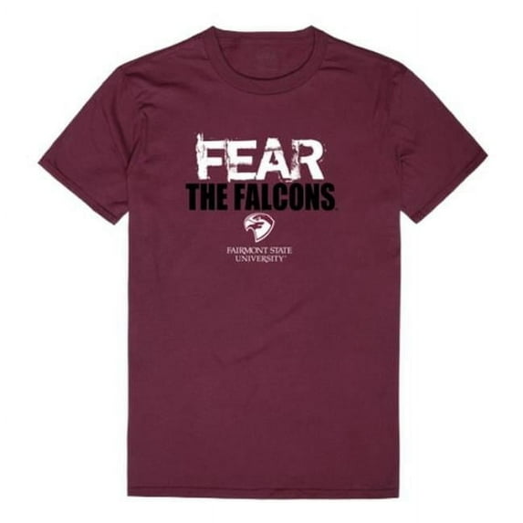 W Republic 518-686-MAR-01 Fairmont State University Falcons Fear College T-Shirt, Maroon - Small