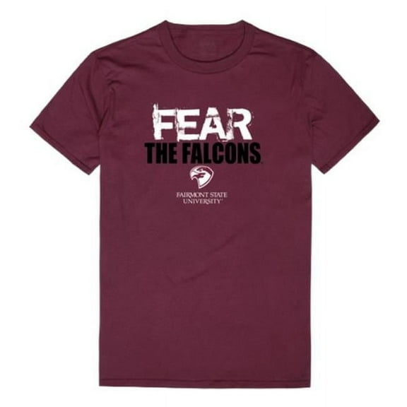 W Republic 518-686-MAR-05 Fairmont State University Falcons Fear College T-Shirt, Maroon - 2XL